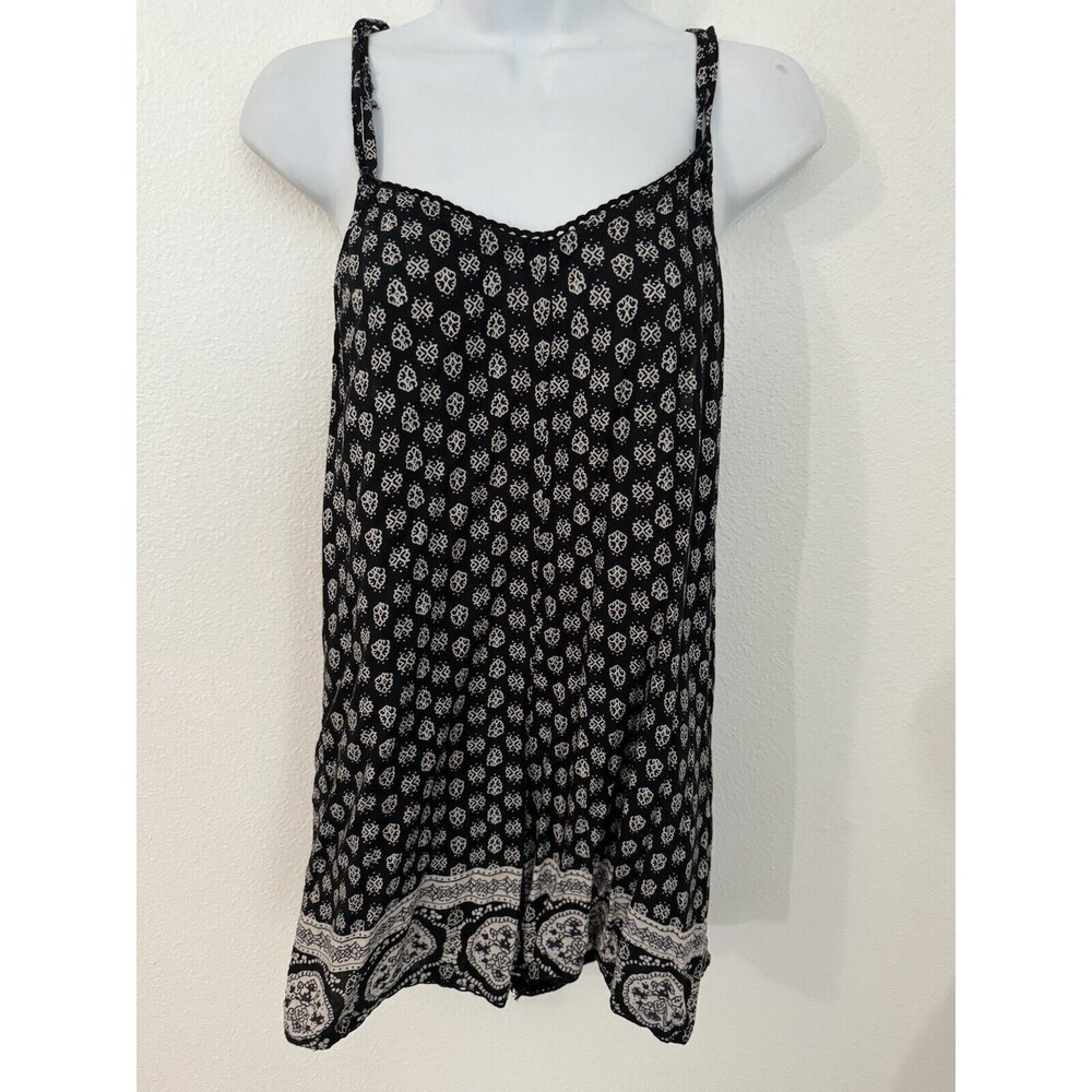 Angie Romper Black Size Ls Strappy Shorts Jumpsuit Bohemian Summer Pockets Boho